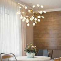 Modern Leaf Scattered Platinum Chandelier for Elegant Homes | Rebooters - Rebooters