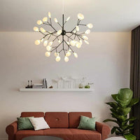 Modern Leaf Scattered Platinum Chandelier for Elegant Homes | Rebooters - Rebooters