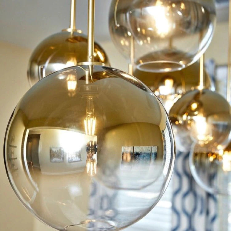 Modern Glass Globe Pendant Lights for Home Decor Elegance | Rebooters - Rebooters