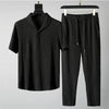 Men's Casual Short-Sleeved Shirt and Trousers Set for Effortless Style Rebooters mens 2 piece set
