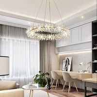 Multi-Layered Luxury Transparent Crystal Chandelier Light | Rebooters - Rebooters