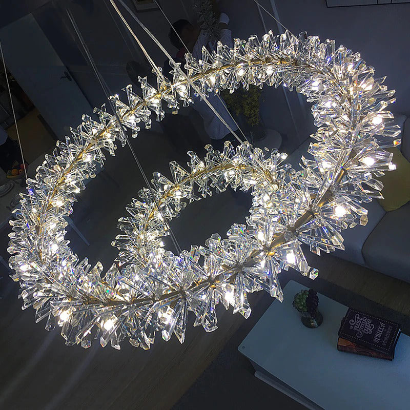 Multi-Layered Luxury Transparent Crystal Chandelier Light | Rebooters - Rebooters