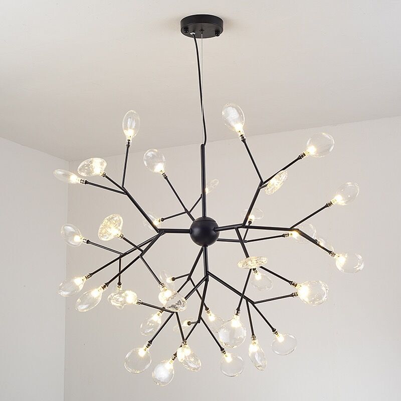 Modern Leaf Scattered Platinum Chandelier for Elegant Homes | Rebooters - Rebooters