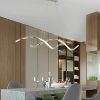 Modern Golden Spiral Linear Pendant Light for Home Decor | Rebooters - Rebooters