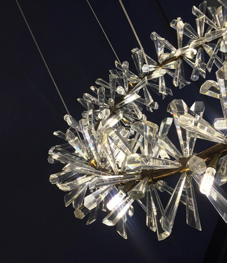 Multi-Layered Luxury Transparent Crystal Chandelier Light | Rebooters - Rebooters