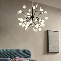 Modern Leaf Scattered Platinum Chandelier for Elegant Homes | Rebooters - Rebooters