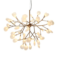 Modern Leaf Scattered Platinum Chandelier for Elegant Homes | Rebooters - Rebooters