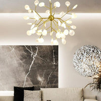 Modern Leaf Scattered Platinum Chandelier for Elegant Homes | Rebooters - Rebooters