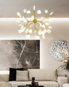 Modern Leaf Scattered Platinum Chandelier for Elegant Homes | Rebooters - Rebooters