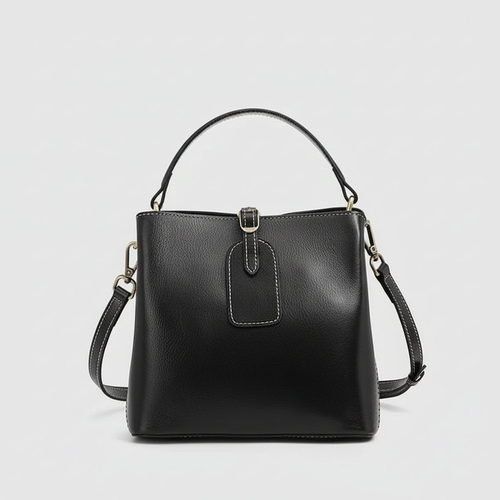 Giulia Opulent Leather Bucket Crossbody Handbag Rebooters