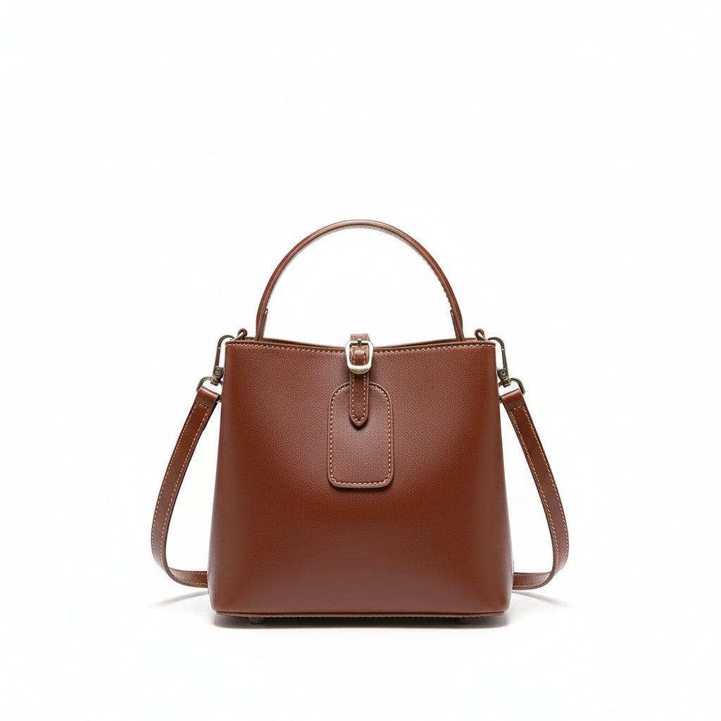 Giulia Opulent Leather Bucket Crossbody Handbag Rebooters