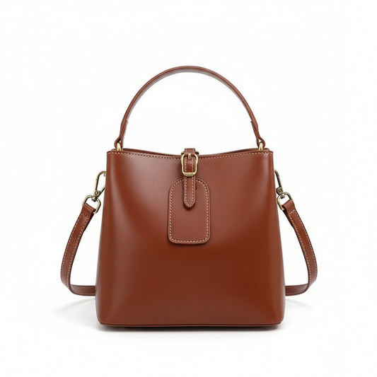Giulia Opulent Leather Bucket Crossbody Handbag Rebooters