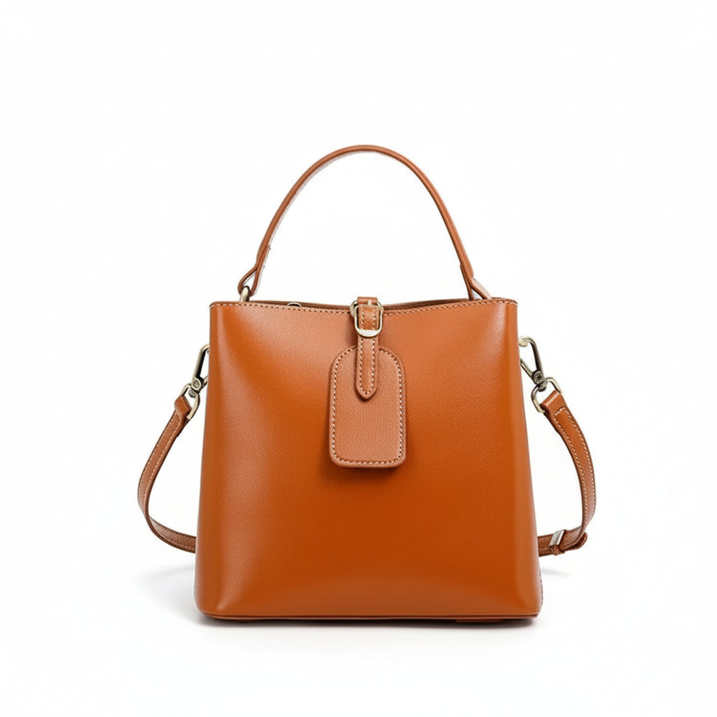 Giulia Opulent Leather Bucket Crossbody Handbag Rebooters