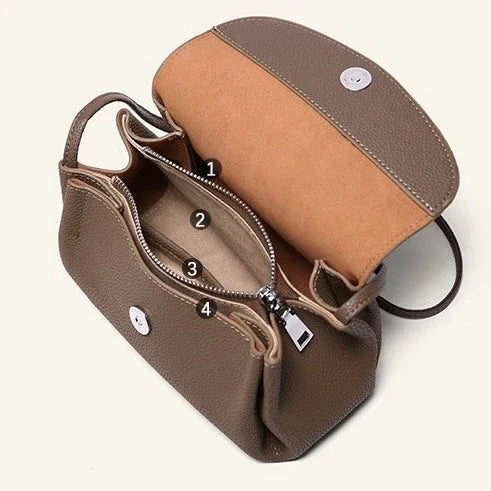 Lorenzo Elegant Cowhide Crossbody Bag Rebooters