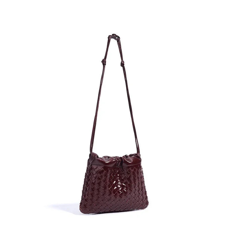 Rosa Elegante: Woven Sheepskin Crossbody Bag Rebooters