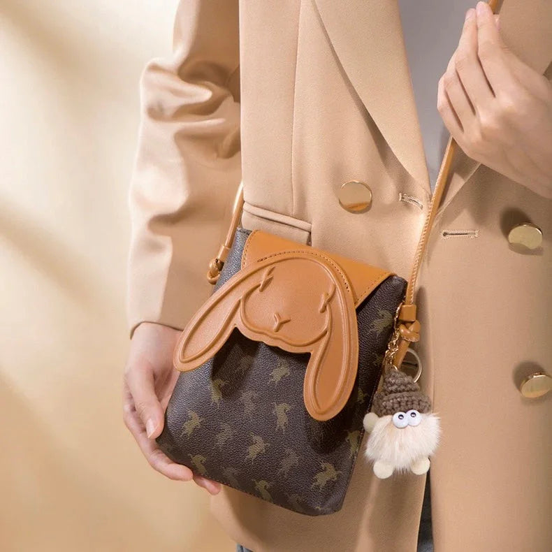 Raffaella Vintage Rabbit Leather Crossbody Bag Rebooters