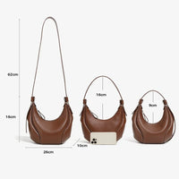 Giovanna Niche Vintage Leather Crescent Bag Rebooters