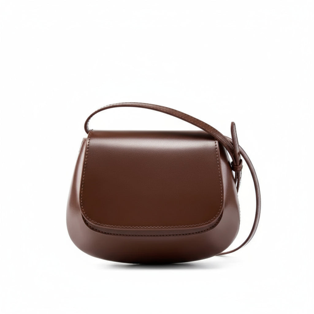 Giulia Chic Genuine Leather Saddle Bag Rebooters