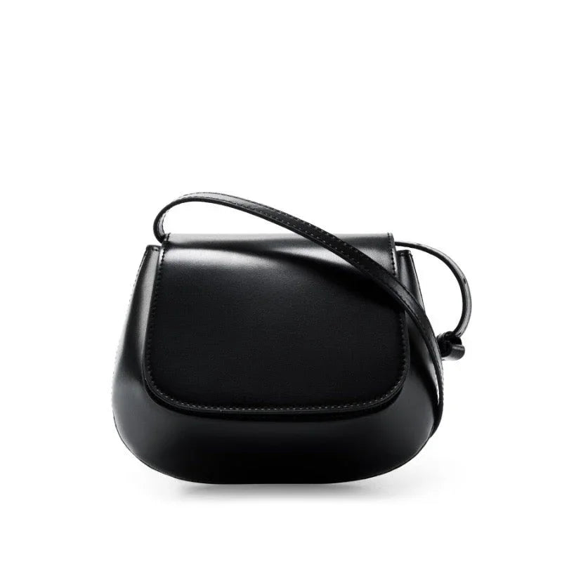 Giulia Chic Genuine Leather Saddle Bag Rebooters