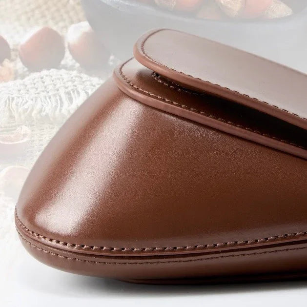 Giulia Chic Genuine Leather Saddle Bag Rebooters