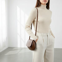 Giulia Chic Genuine Leather Saddle Bag Rebooters