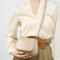 Giulia Chic Genuine Leather Saddle Bag Rebooters