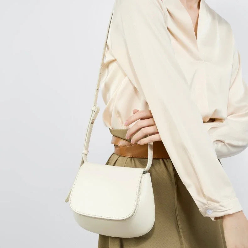 Giulia Chic Genuine Leather Saddle Bag Rebooters