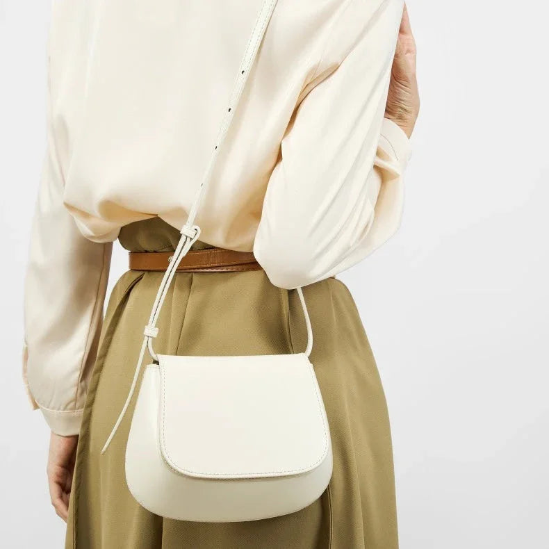 Giulia Chic Genuine Leather Saddle Bag Rebooters