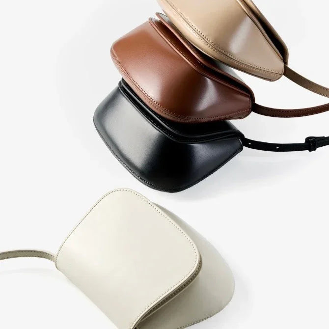 Giulia Chic Genuine Leather Saddle Bag Rebooters