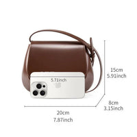 Giulia Chic Genuine Leather Saddle Bag Rebooters