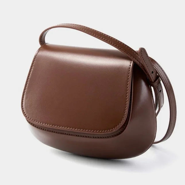 Giulia Chic Genuine Leather Saddle Bag Rebooters