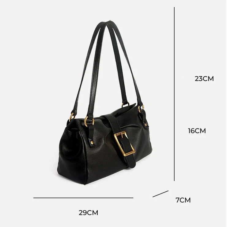 Giulia Elegante Genuine Leather Baguette Bag Rebooters