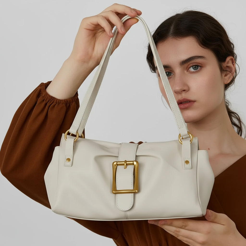 Giulia Elegante Genuine Leather Baguette Bag Rebooters