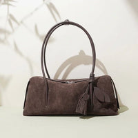 Luciana Luxe Leather Tassel Pendant Tote Rebooters