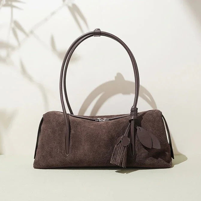 Luciana Luxe Leather Tassel Pendant Tote Rebooters