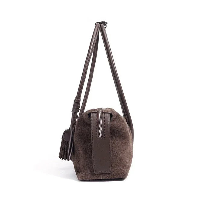 Luciana Luxe Leather Tassel Pendant Tote Rebooters