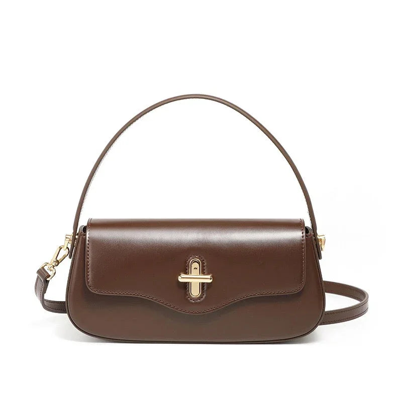 Luna Elegante Leather Baguette Bag Rebooters