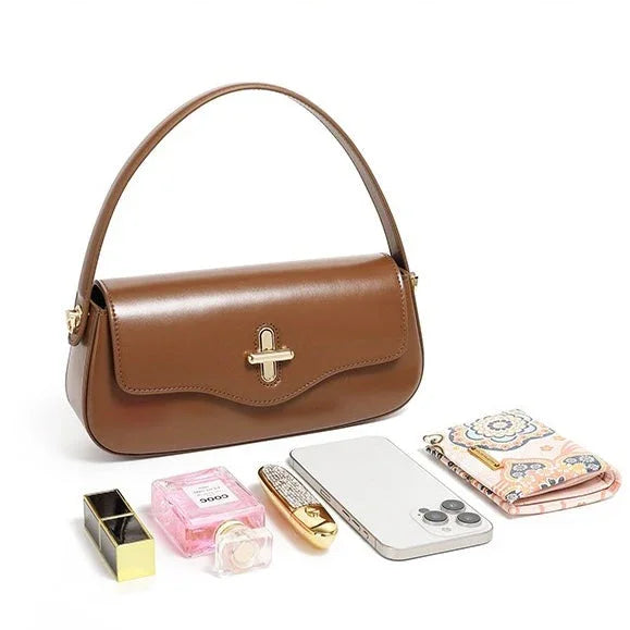 Luna Elegante Leather Baguette Bag Rebooters