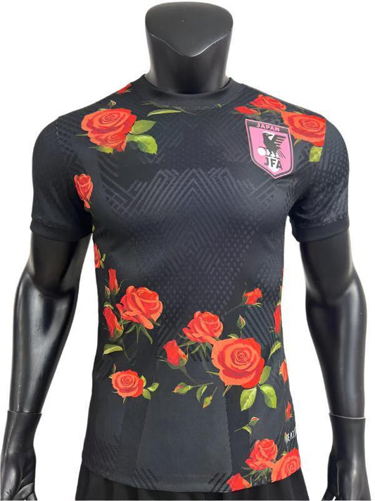 Japan Jersey Special Edition Black Red Rose Design Rebooters Mens Japan Shirts
