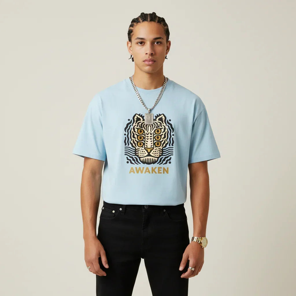 Japan T-Shirt Men’s Awaken Tiger Graphic | Rebooters