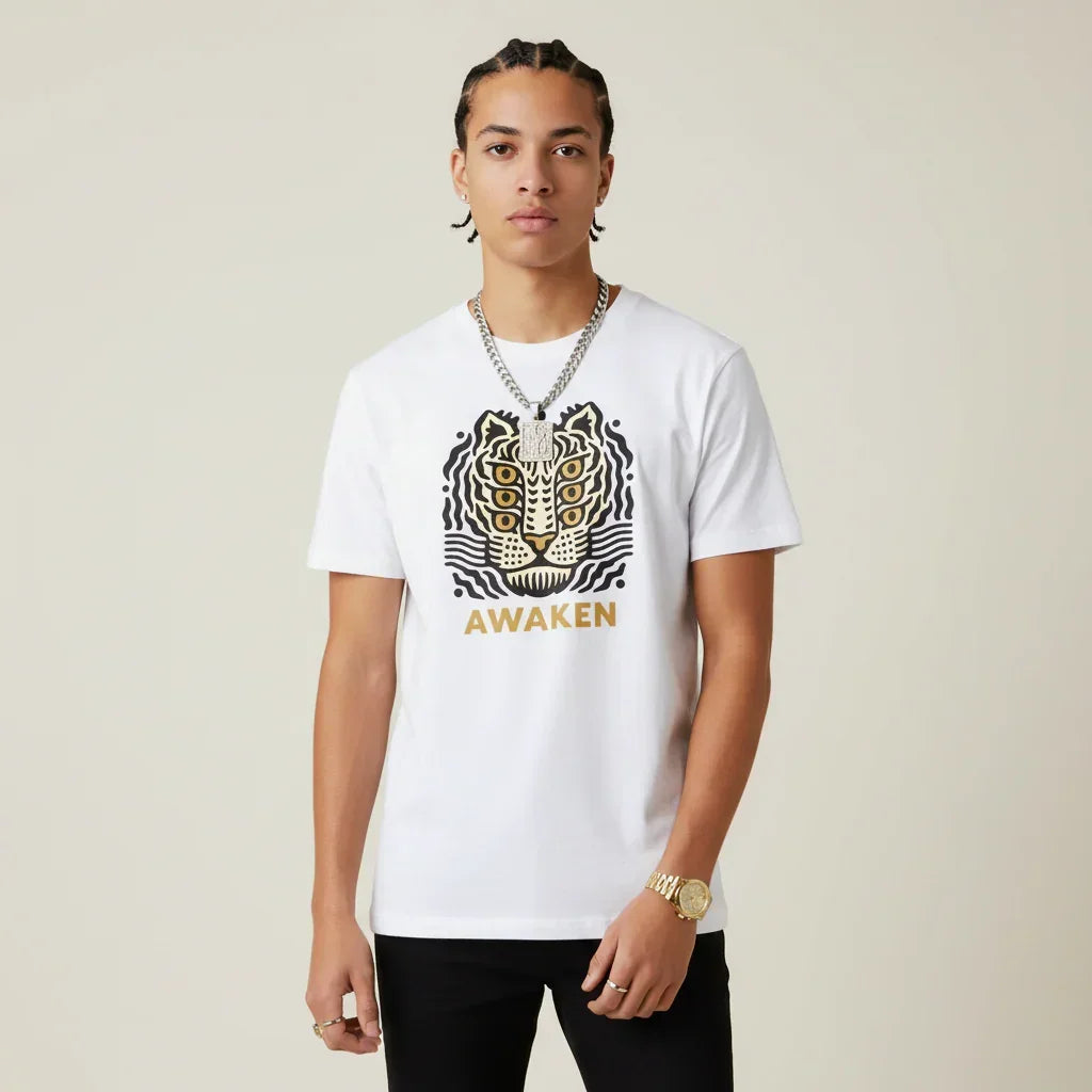 Japan T-Shirt Men’s Awaken Tiger Graphic | Rebooters