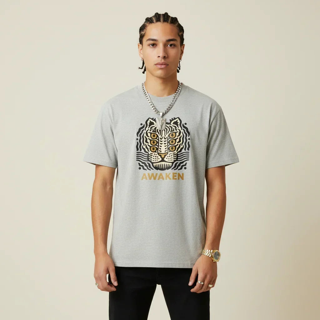 Japan T-Shirt Men’s Awaken Tiger Graphic | Rebooters