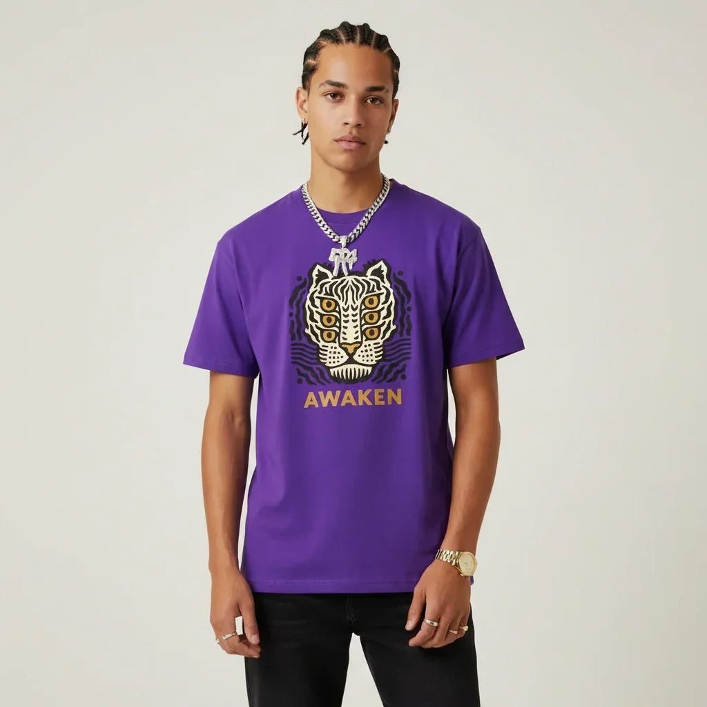 Japan T-Shirt Men’s Awaken Tiger Graphic | Rebooters