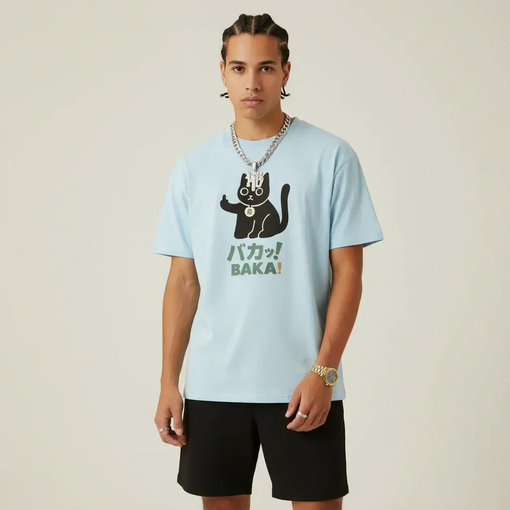Japan T-Shirt Men's Baka Cat | Rebooters