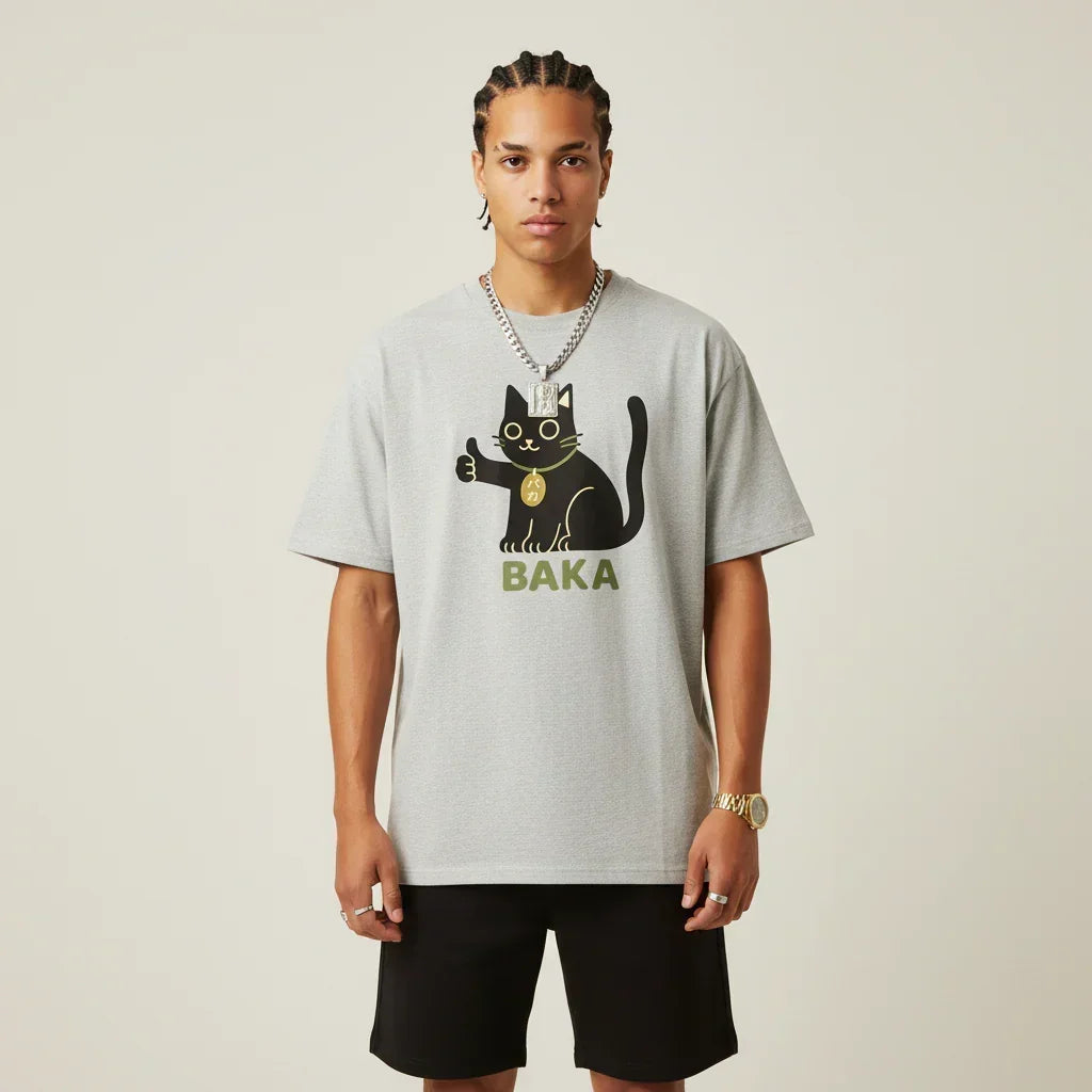 Japan T-Shirt Men's Baka Cat | Rebooters