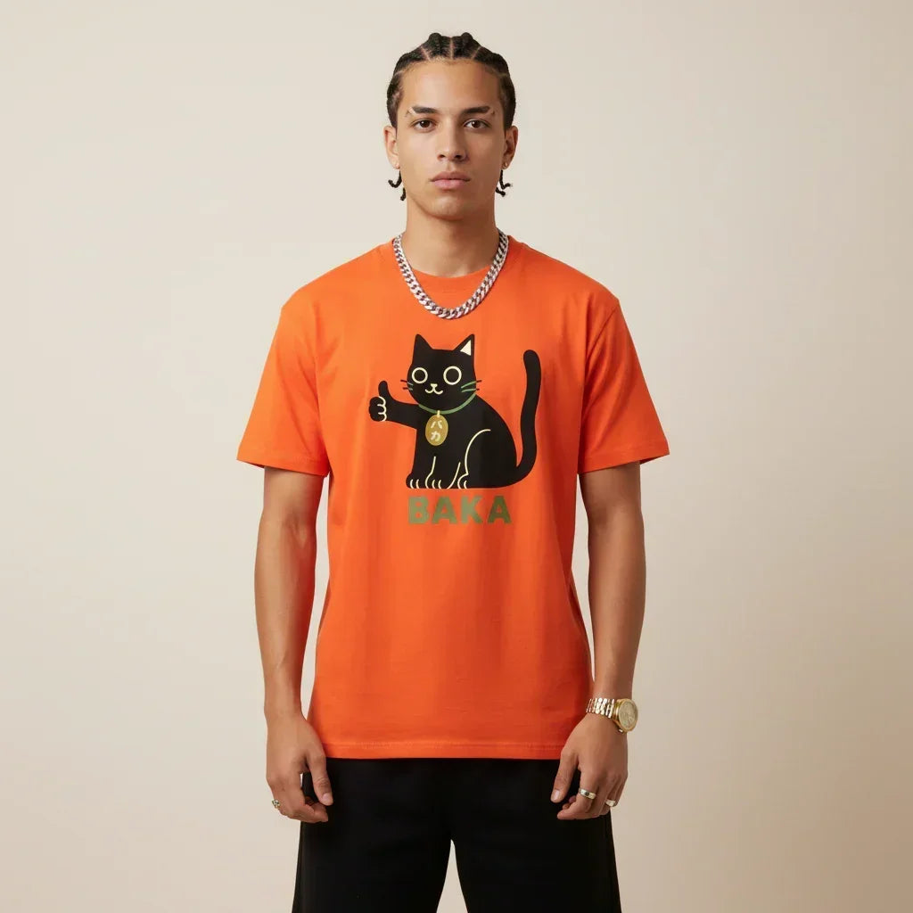 Japan T-Shirt Men's Baka Cat | Rebooters