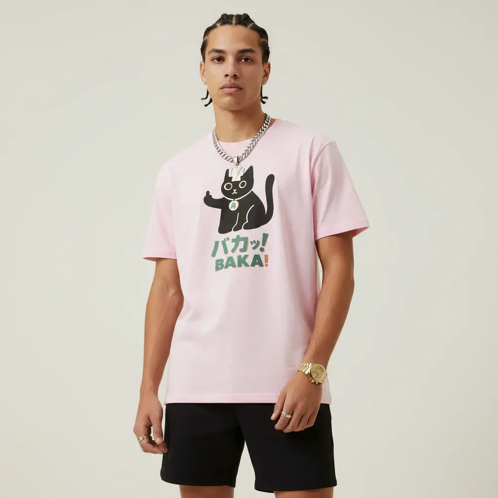 Japan T-Shirt Men's Baka Cat | Rebooters