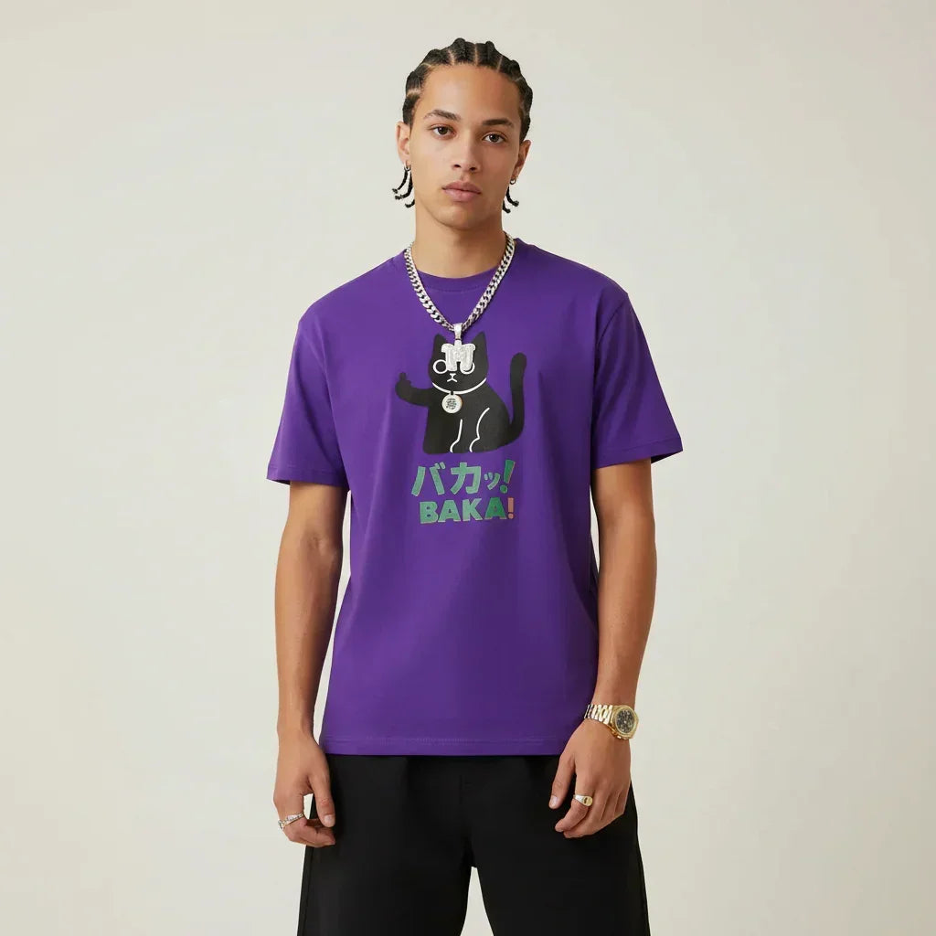 Japan T-Shirt Men's Baka Cat | Rebooters