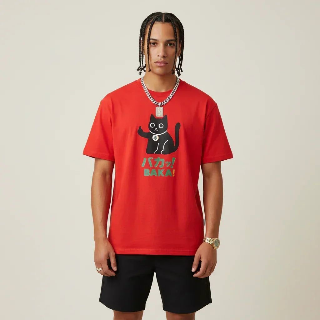 Japan T-Shirt Men's Baka Cat | Rebooters