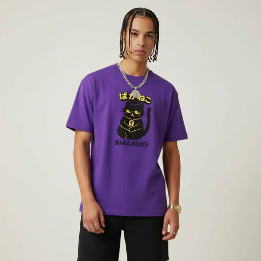 Japan T-Shirt Men’s Baka Neko Cat | Rebooters